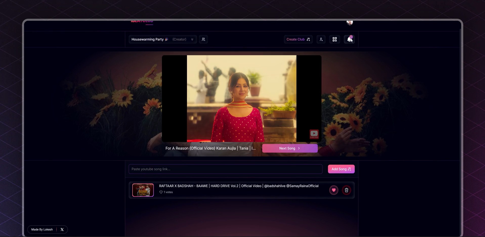 1BeatClub.in – Collaborative Music Rooms & Crowd Voting Platform