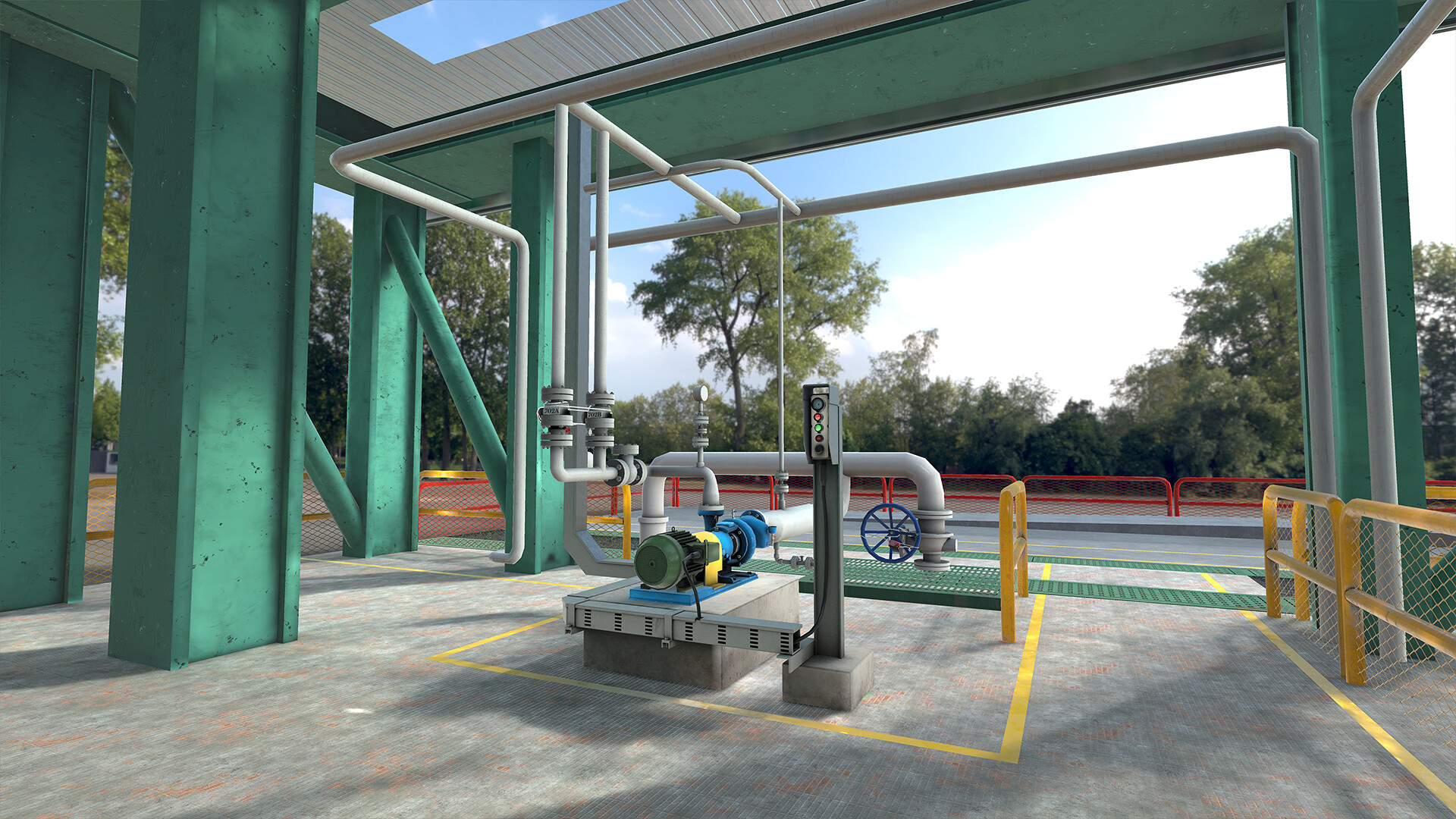 Industrial VR Design Pack – Pumping Station, Gearbox, Mining Drill & Forklift