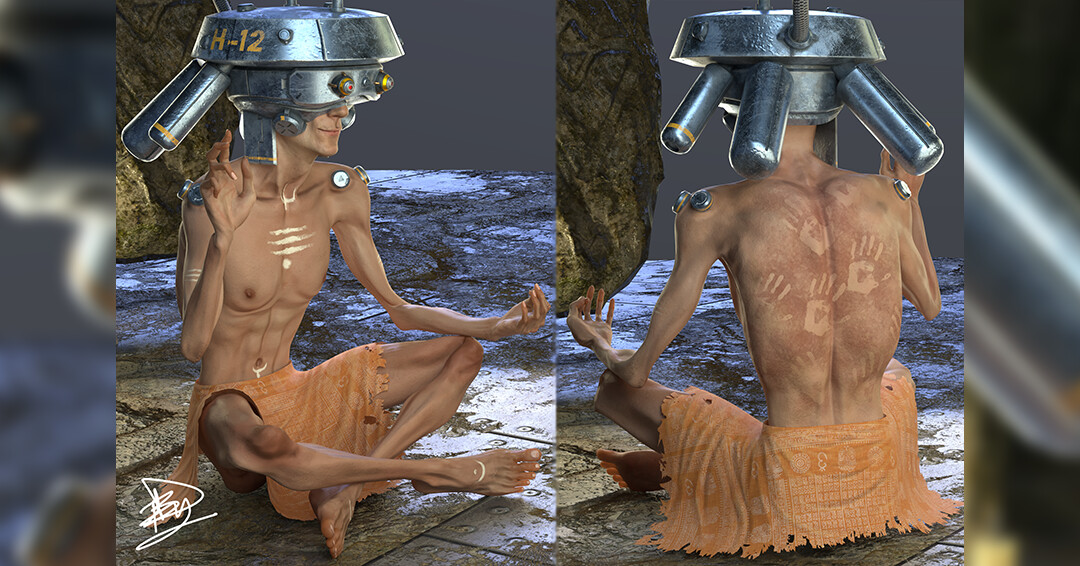 Cyber Mystic Monk / Futuristic Ritual Character