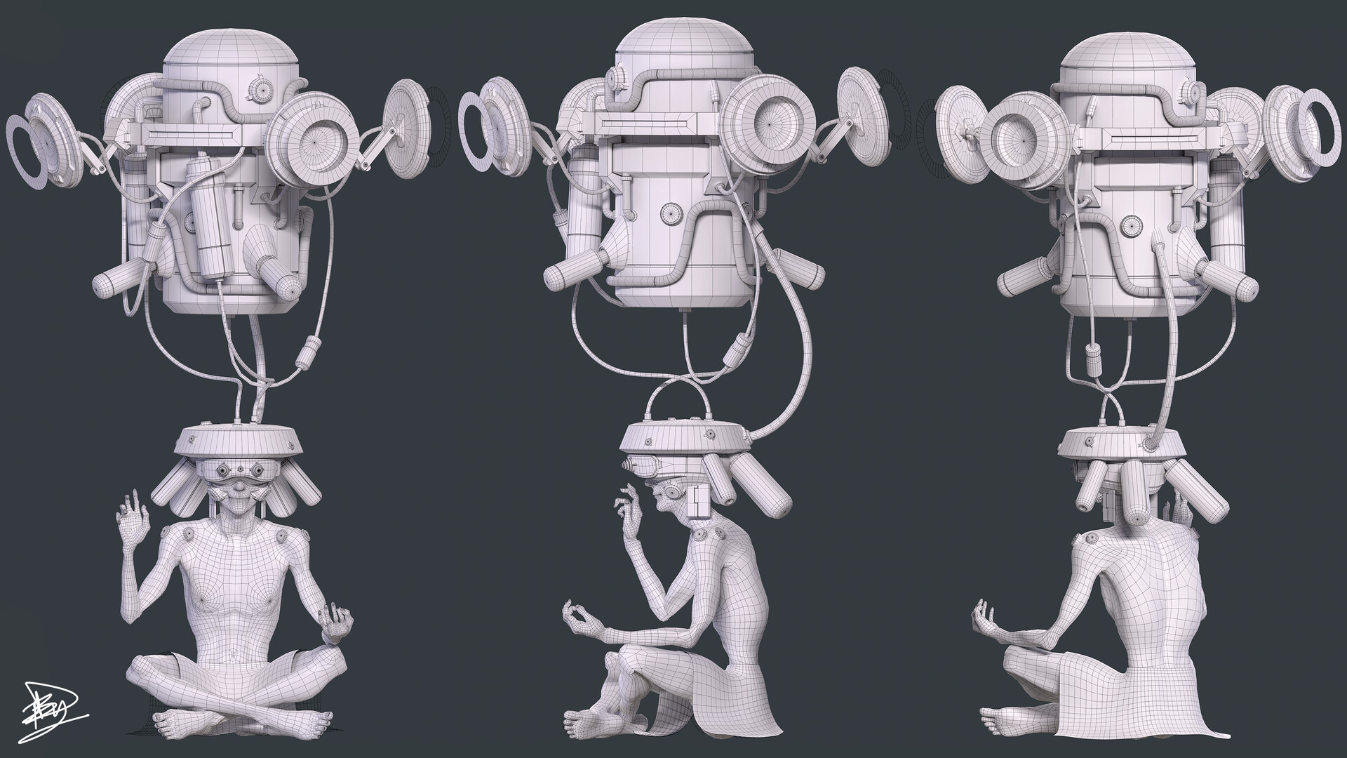 Cyber Mystic Monk / Futuristic Ritual Character