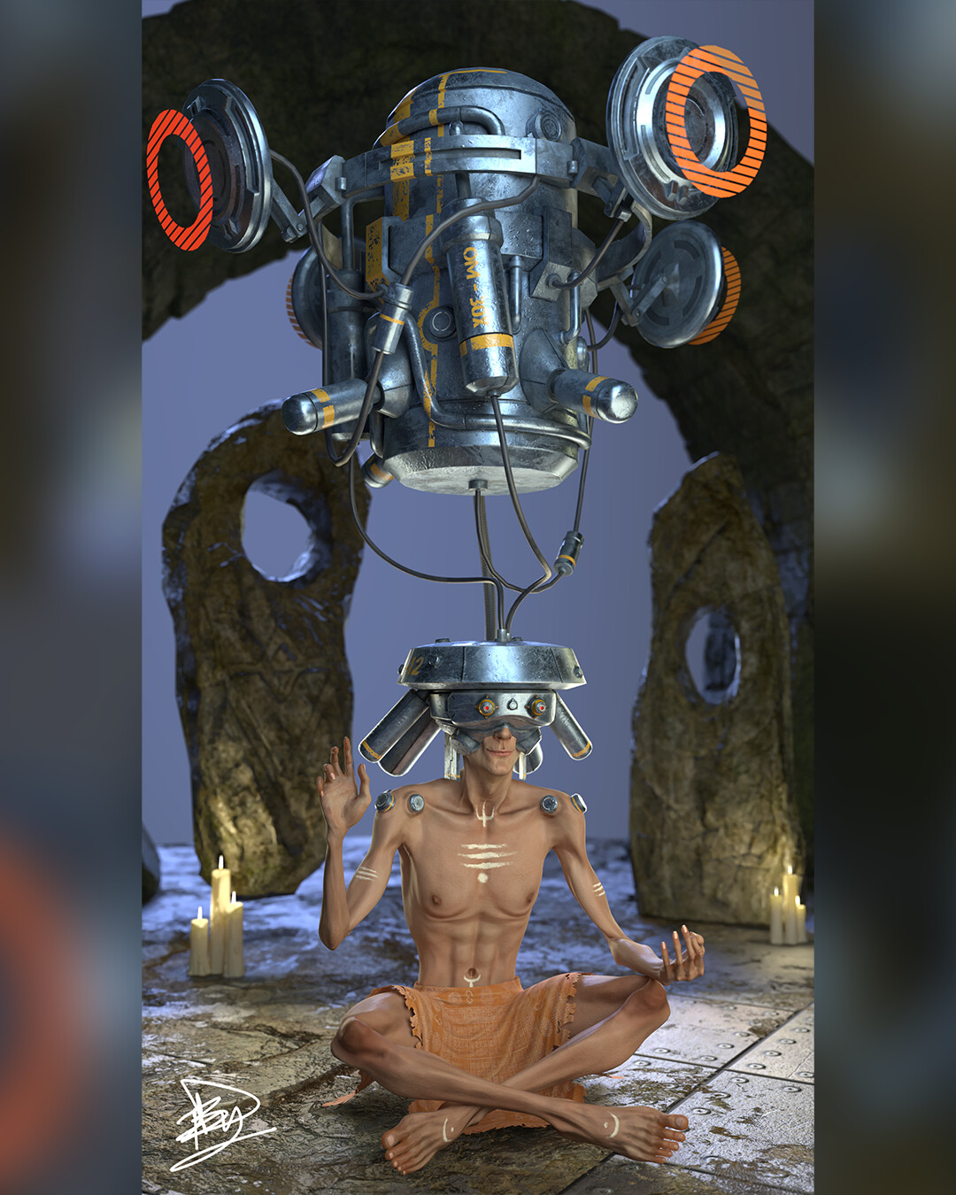 Cyber Mystic Monk / Futuristic Ritual Character